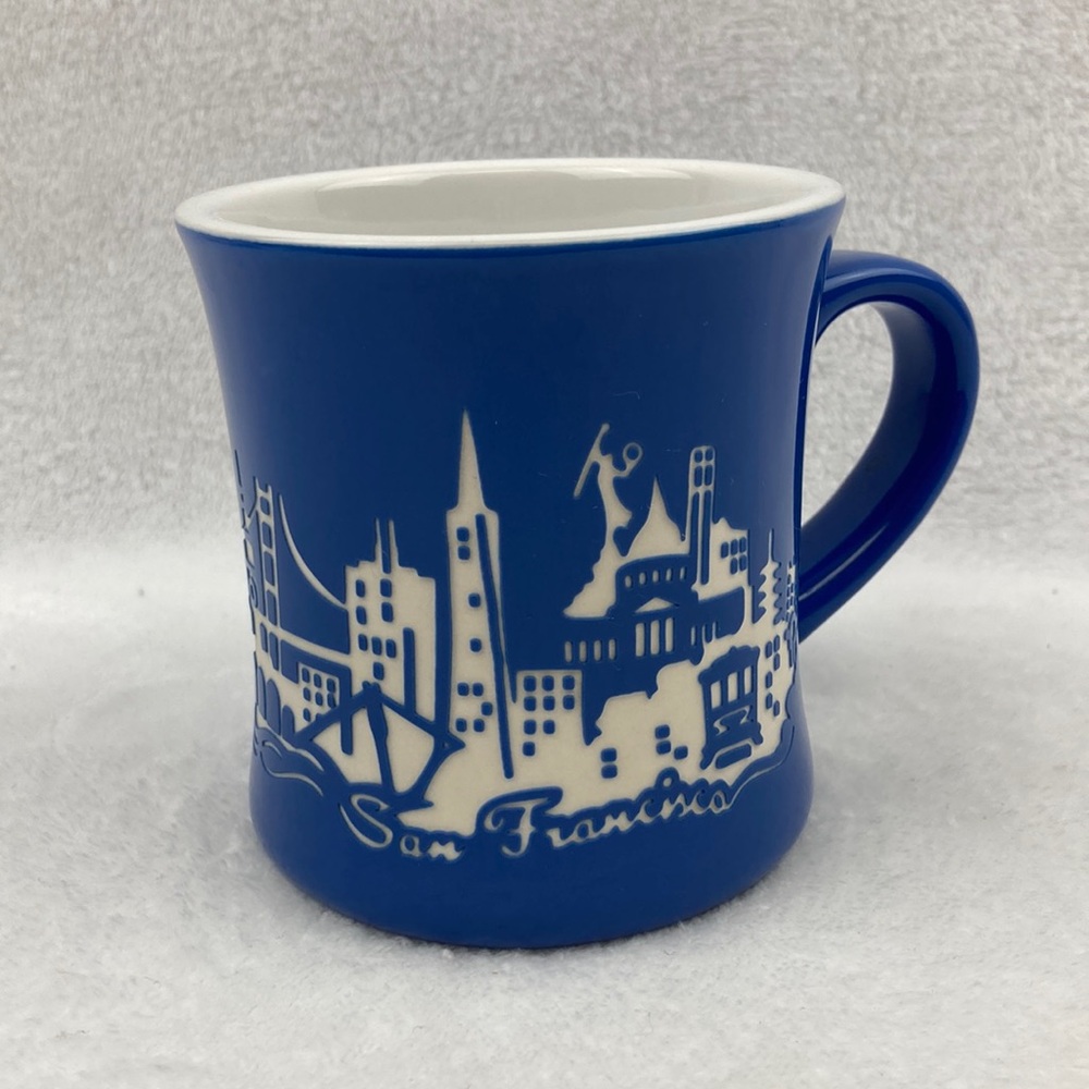 SF Mercantile Artisan Designed San Francisco Etched Coffee Mug 14 oz.